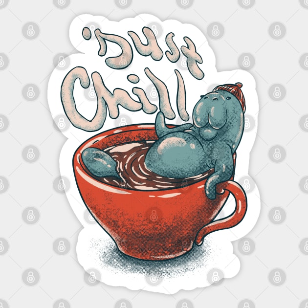 Mana Tea - Chilling Manatee | Cup of Tea | Coffee | Just Chill Sticker by anycolordesigns